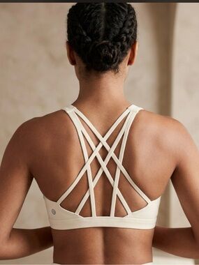 lululemon free to be serene, Strappy Back Sports Bra - Cream